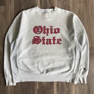 Vintage Champion Reverse Weave Ohio State Old English Font Sweatshirt Size Large